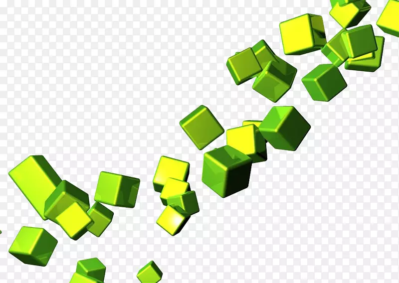 立方体抽象计算机文件-绿色抽象立方体