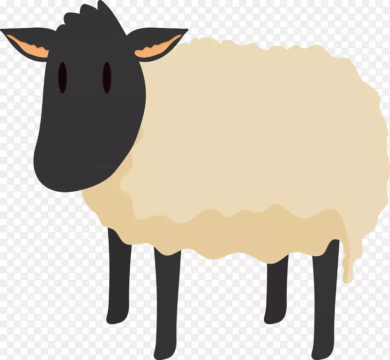 羊干草日山羊卡通农场山羊