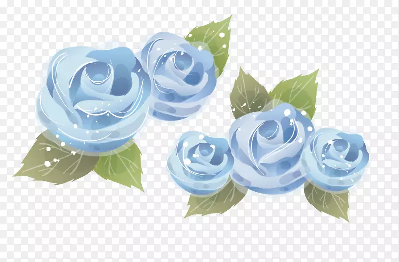 边框和画框剪贴画.蓝色玫瑰