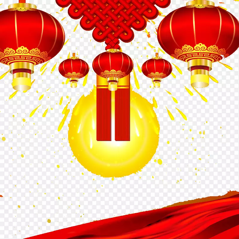 邯郸公众假期新年日农历新年十二月三十一日-农历新年灯笼结背景