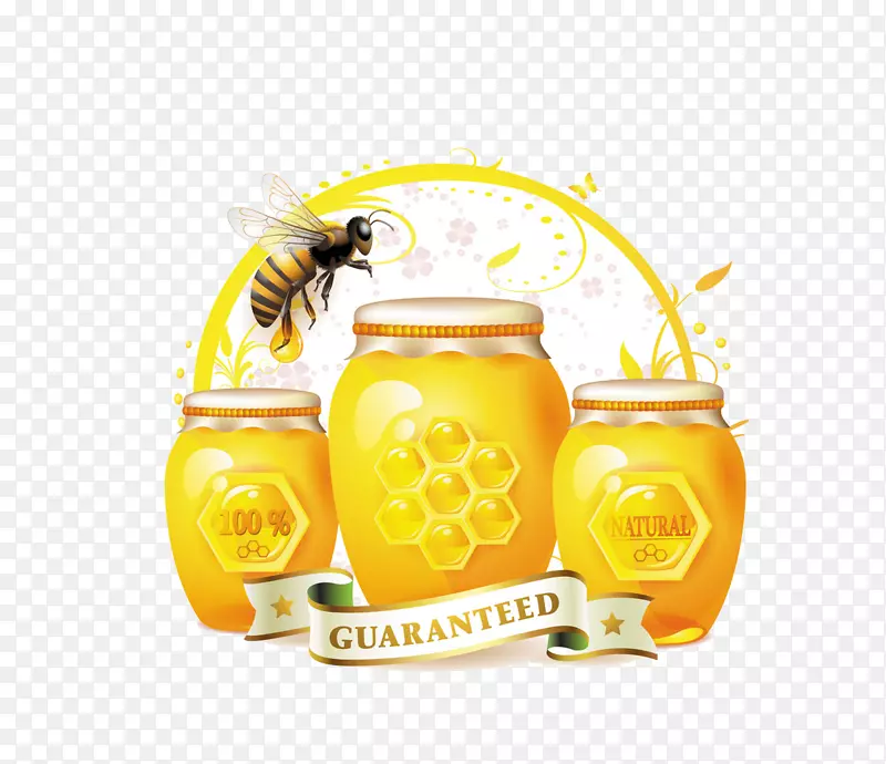 蜜蜂蜂蜜-免蜂蜜罐-蜂蜜