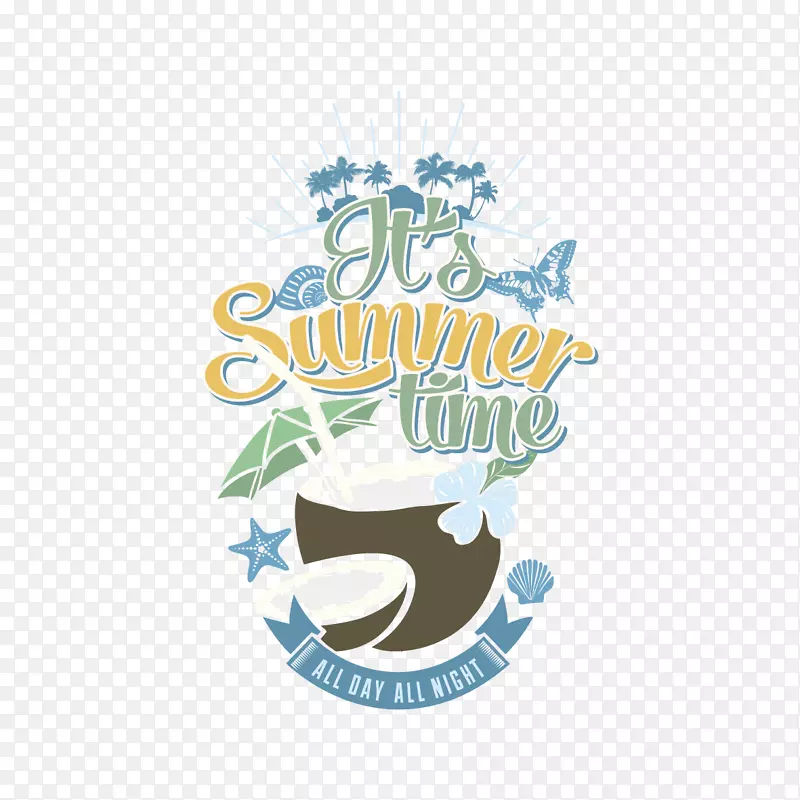 Adobe插画师夏季艺术品-夏季时间