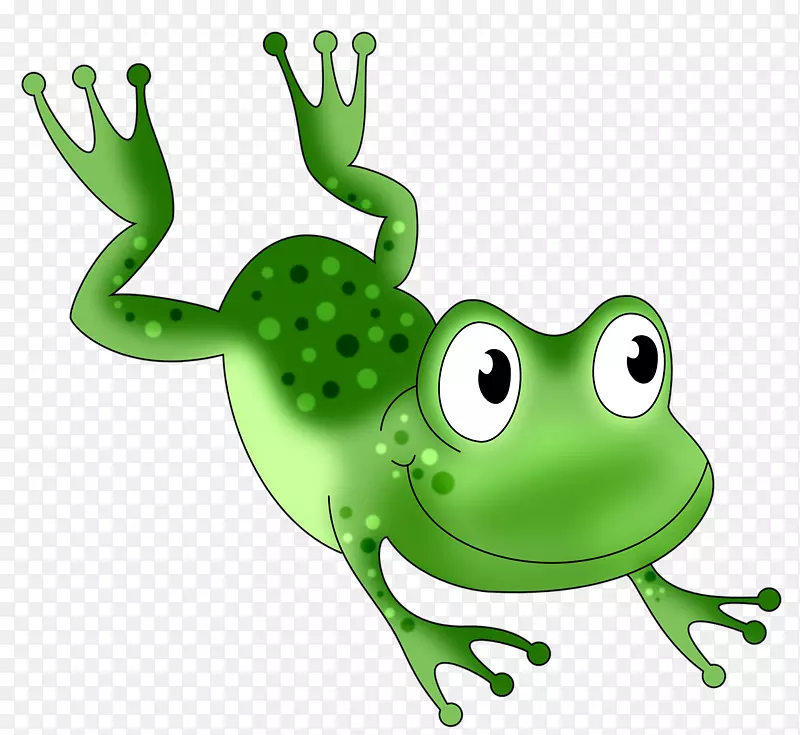 卡拉维拉斯县著名跳蛙大赛剪贴画-卡通青蛙
