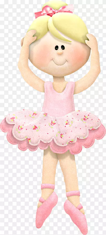 芭蕾-可爱的粉红色蝴蝶结娃娃