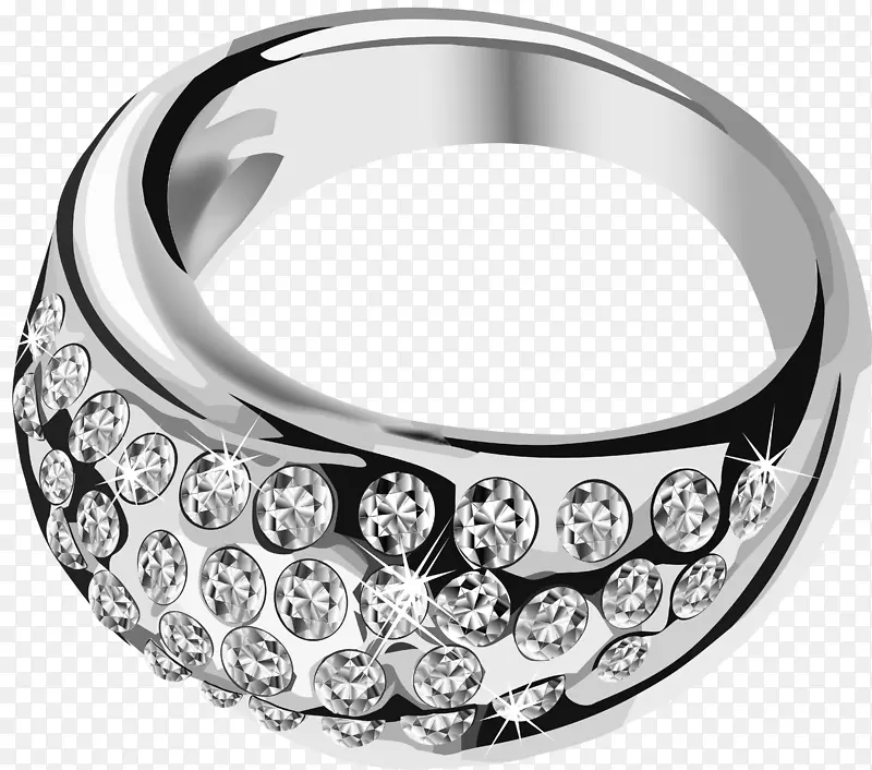 耳环珠宝结婚戒指银戒指