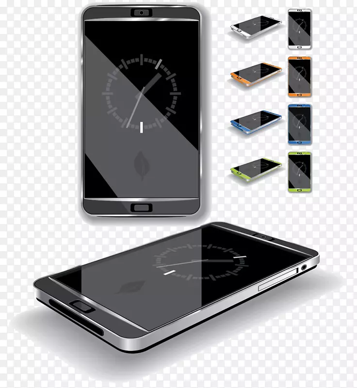 htc evo 3D智能手机wi-fi-黑色智能手机时间界面图片