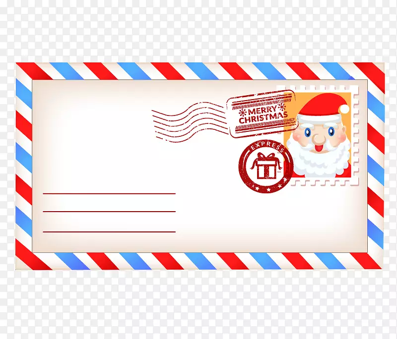 圣诞老人纸圣诞信封-邮件信封