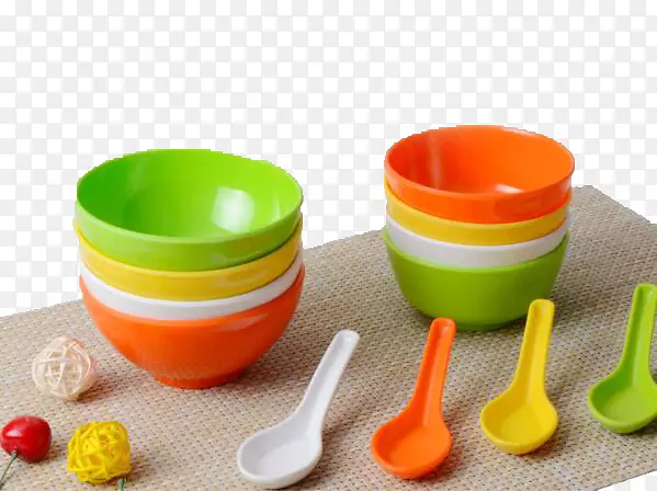 勺子塑料碗-塑料碗匙套