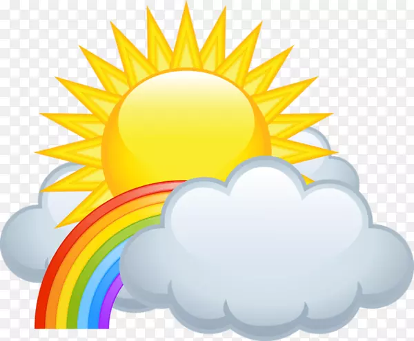 云雨剪辑艺术-彩虹云和太阳