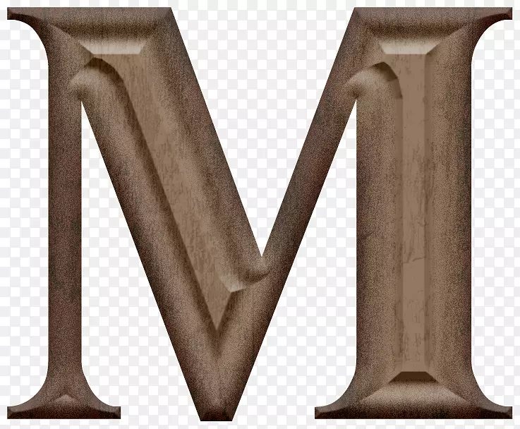 木雕雕塑.木雕字母m