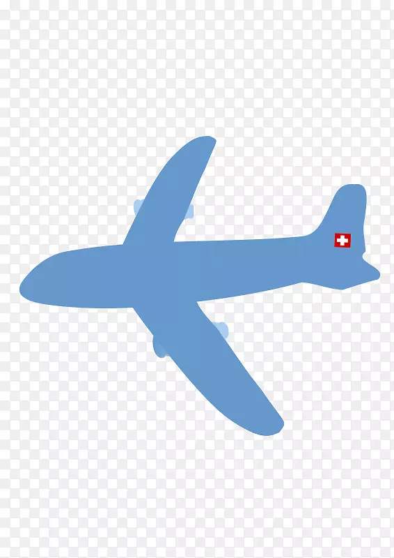 飞机飞行飞机剪辑艺术-蓝色飞机