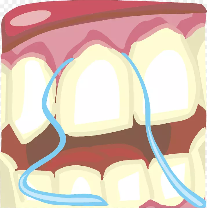 牙病牙线牙刷夹艺术图牙科健康