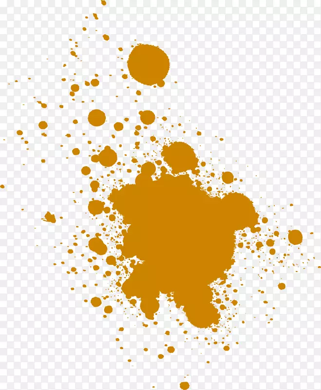 水彩画涂鸦-创造性的黄色涂鸦