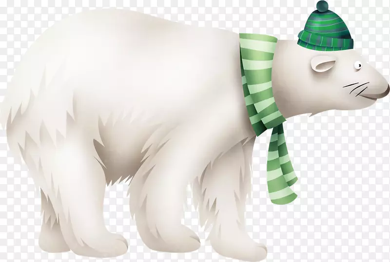 北极熊剪贴画-可爱的北极熊