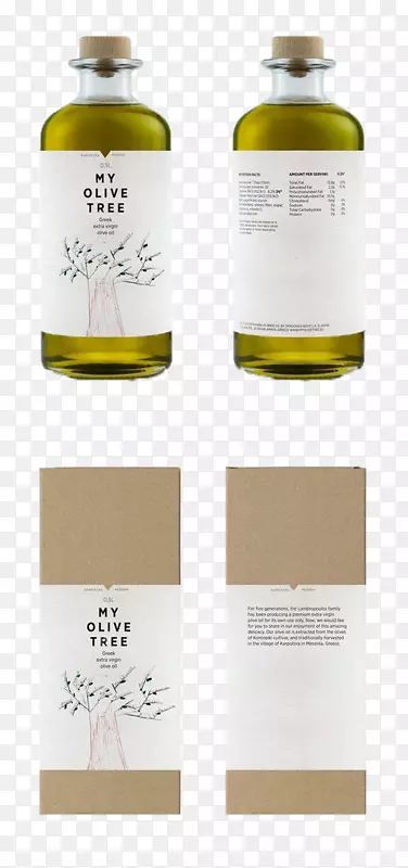 希腊菜橄榄油包装和标签瓶-橄榄瓶包装设计