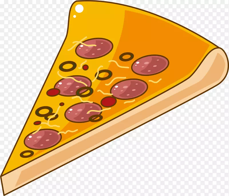 比萨饼黄红夹艺术-黄色美味比萨饼