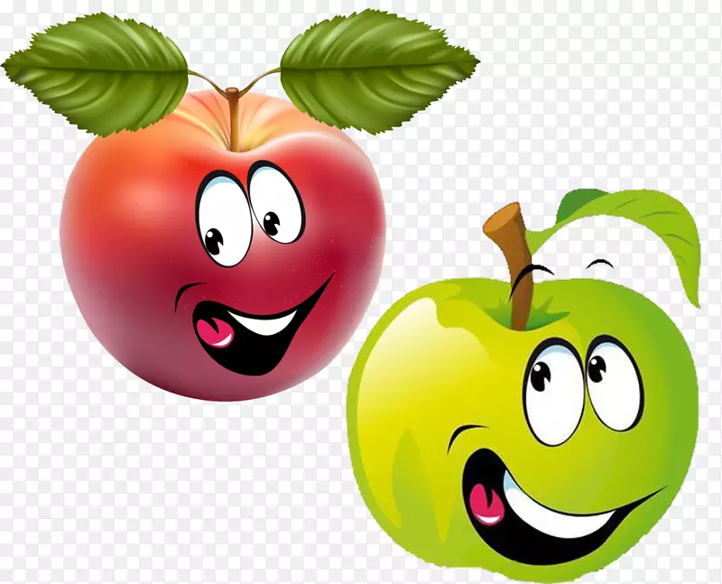水果笑脸卡通片艺术笑苹果
