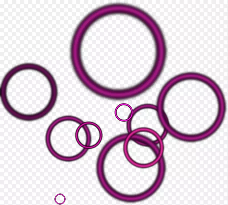圆圈重叠剪贴画-浪漫的紫色圆圈重叠设计