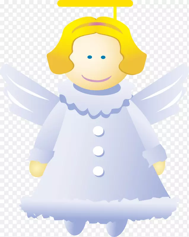 天使剪贴画-白色可爱天使