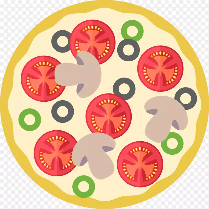 比萨饼意大利料理欧式美食-黄色美味比萨饼