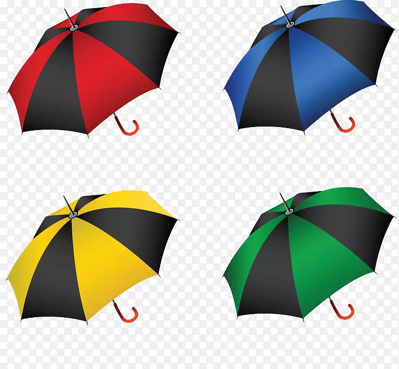 雨伞剪贴画-世界上的雨伞。
