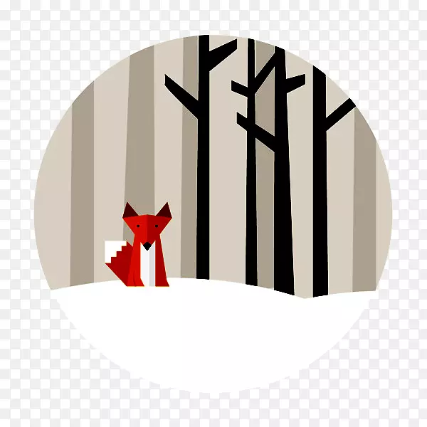 狐狸图形设计插图-伍兹福克斯
