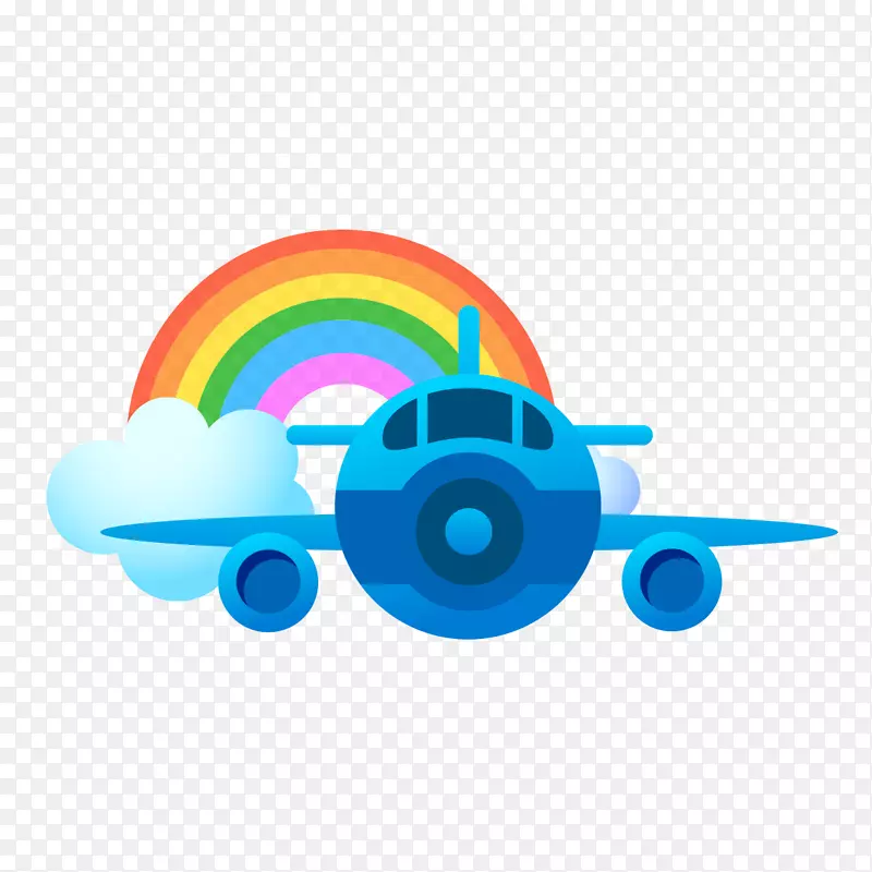 飞机剪贴画.彩虹飞机模型