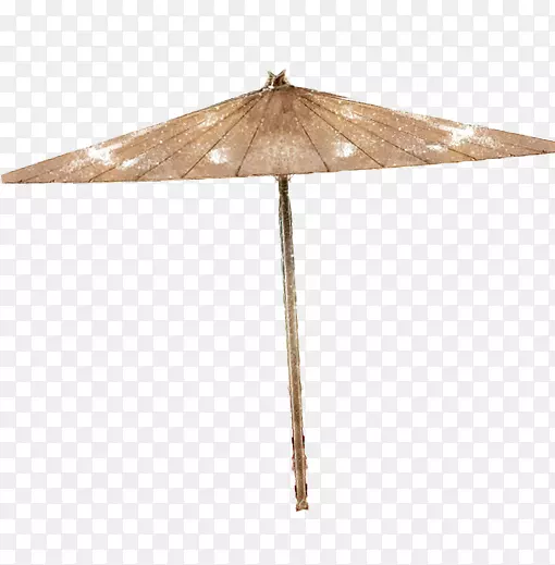 棕色油纸雨伞图标-雨伞