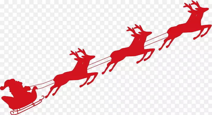 驯鹿圣诞老人雪橇圣诞-圣诞老人的车
