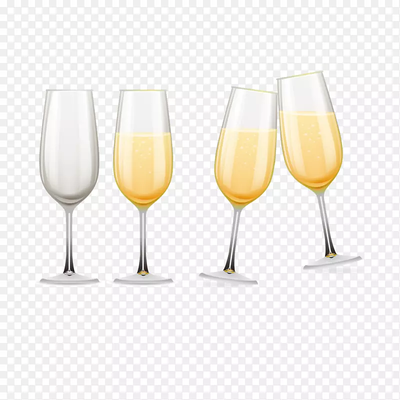 白葡萄酒香槟葡萄酒玻璃杯香槟