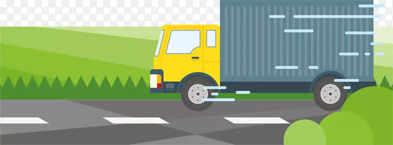 运输图-同一天的送货卡车