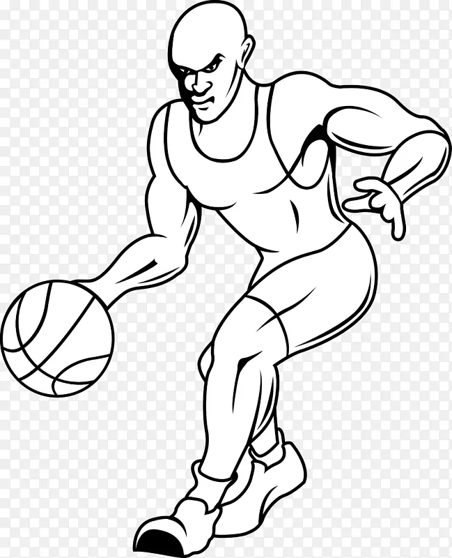 卡通篮球剪贴画.卡通手绘篮球身体