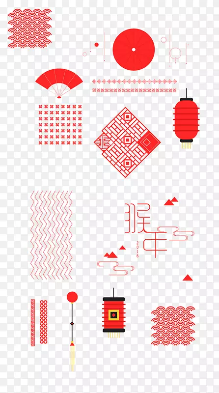 纸纹理映射-新年红色装饰材料