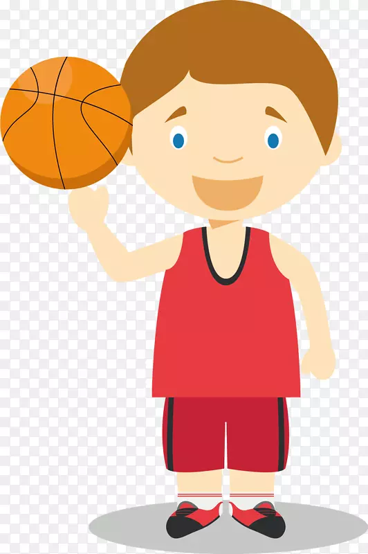 篮球运动员卡通插图.篮球运动员图