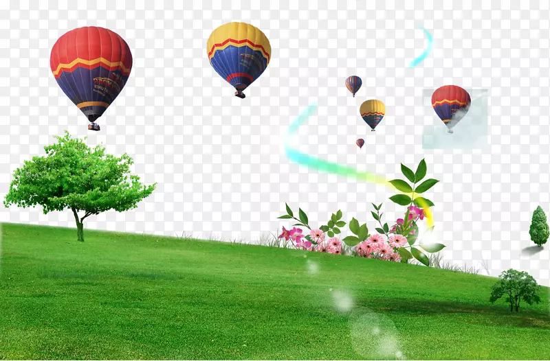 户外康乐景观下载-草地气球