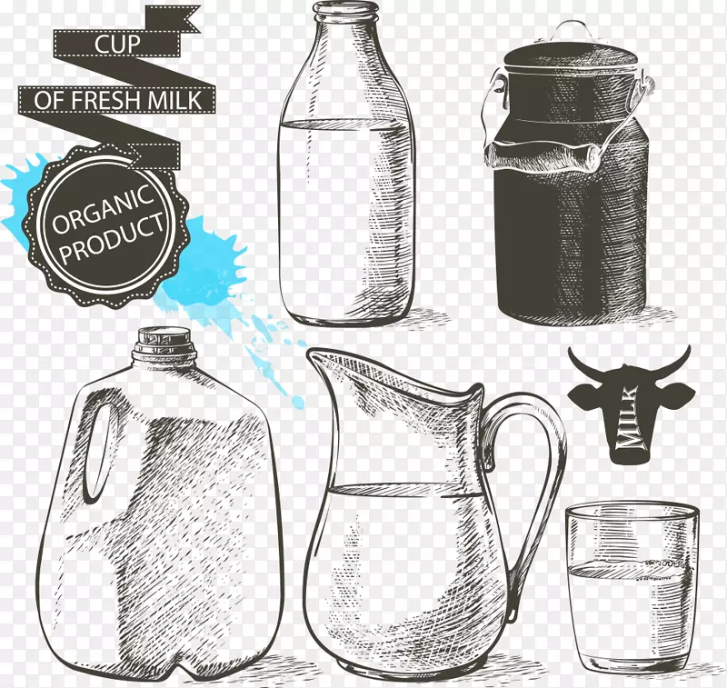 玻璃瓶杯画梅森罐.用牛奶玻璃绘制图