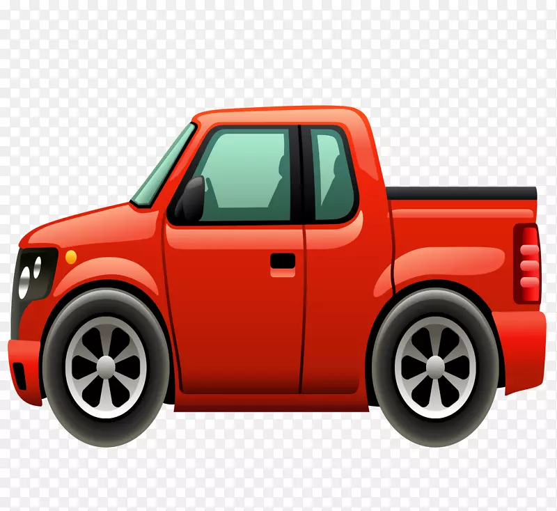 汽车运动多功能车-卡通红色卡车