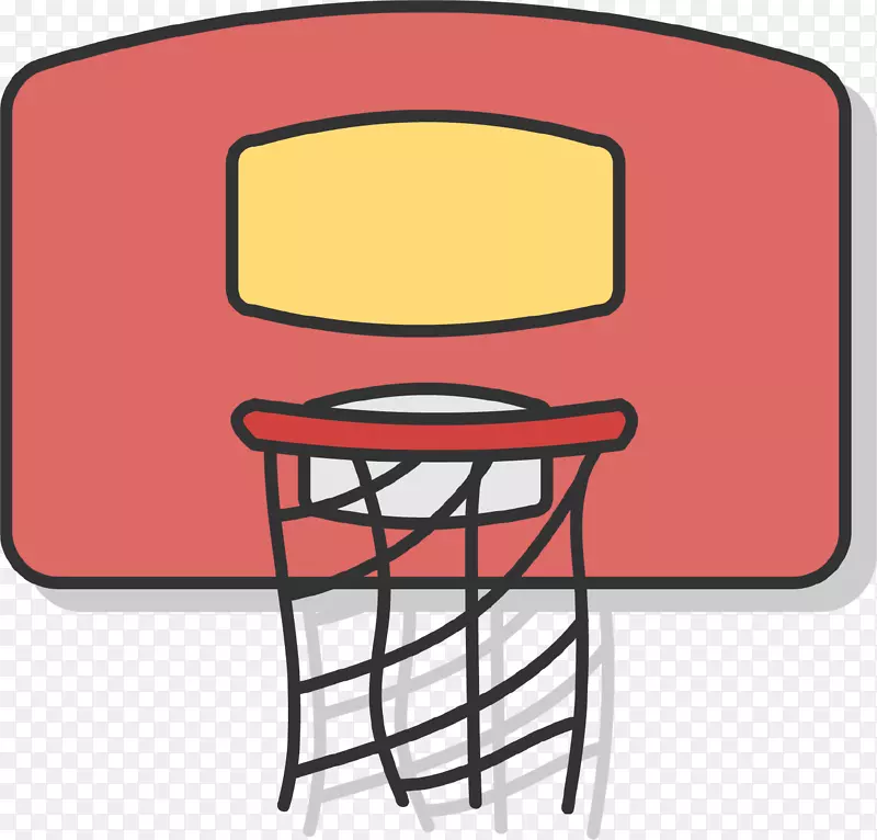 篮球篮板球图标-卡通篮框图标