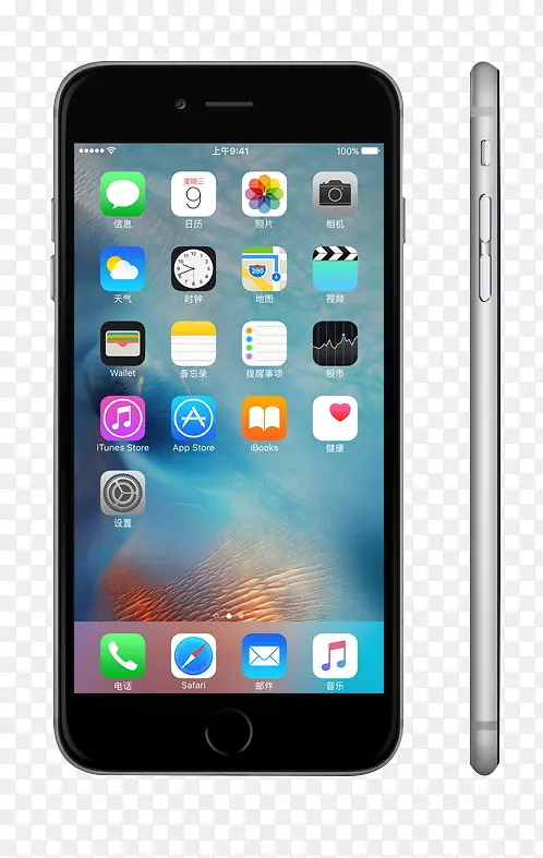 iPhone 6加上iPhone 5s智能手机iOS-黑色iPhone6Plus显示