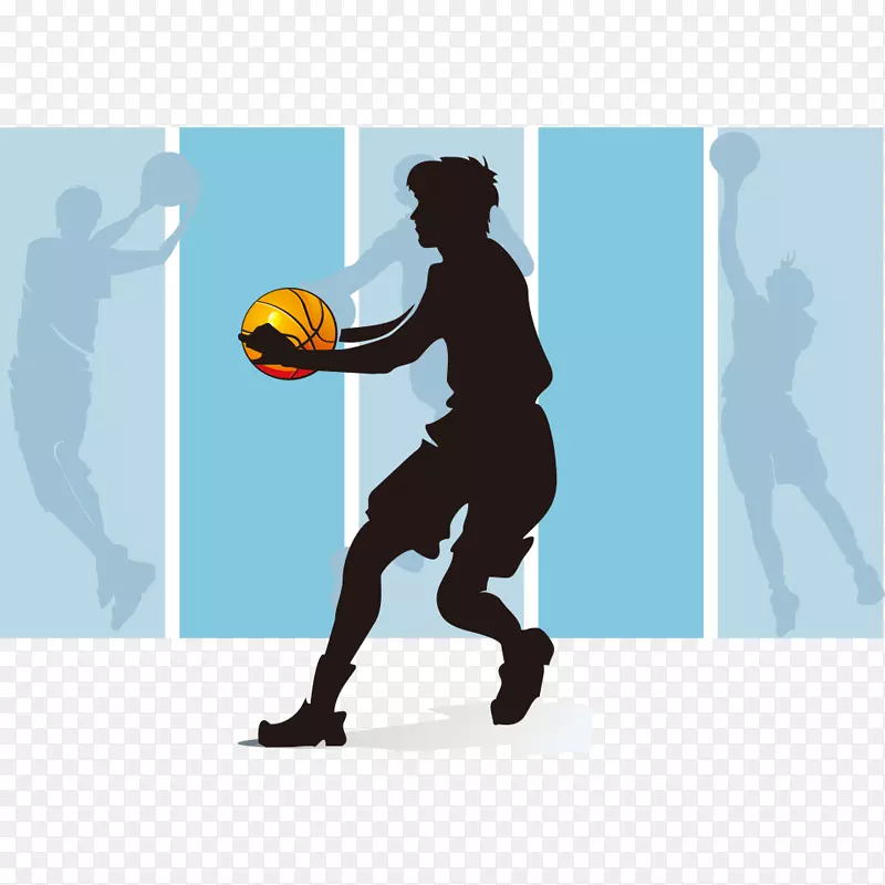 篮球运动剪贴画-投影、篮球、体育、运动