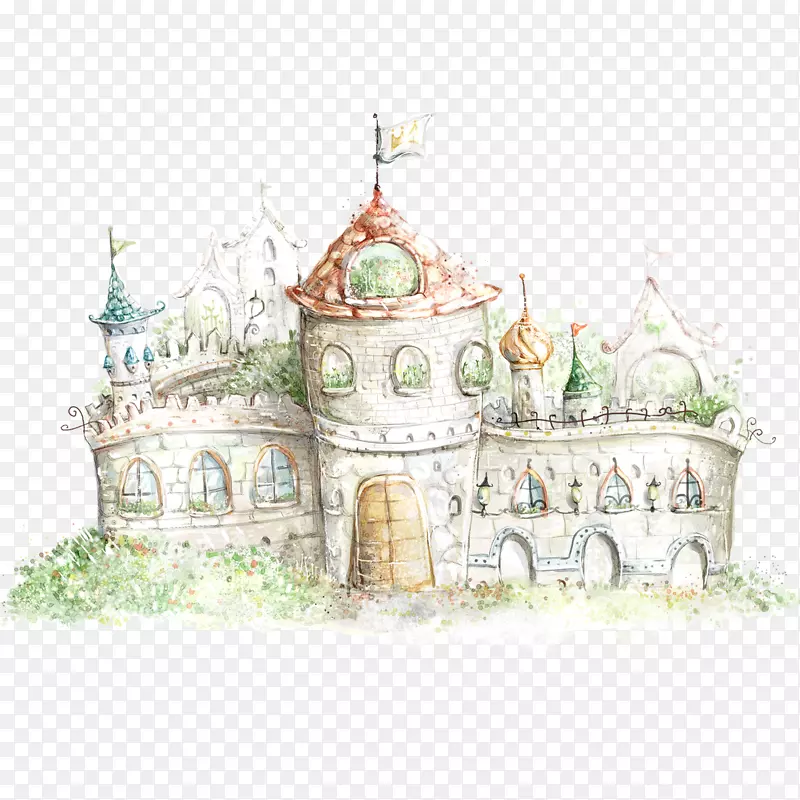 城堡故事展示分辨率墙纸手绘卡通城堡