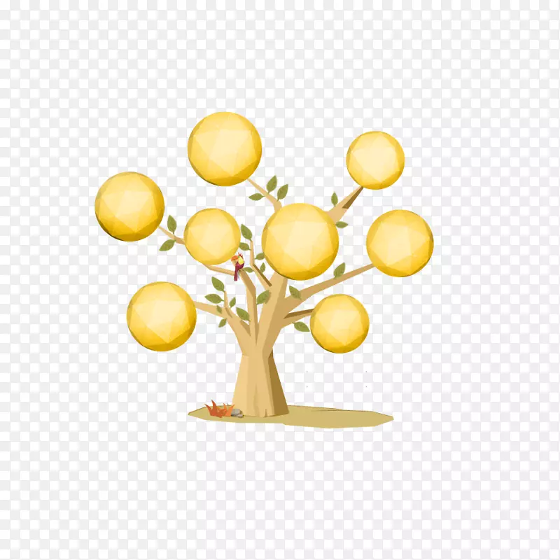 圣诞树黄金剪贴画-金树创意