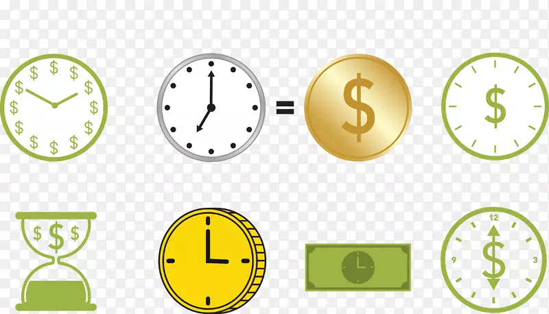 货币硬币图标-时间等于货币