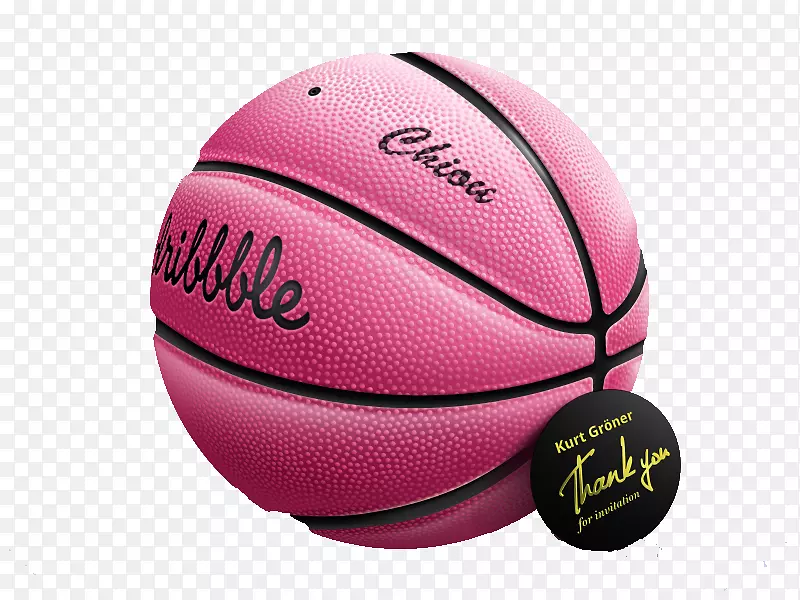 篮球机器人图标-粉色篮球