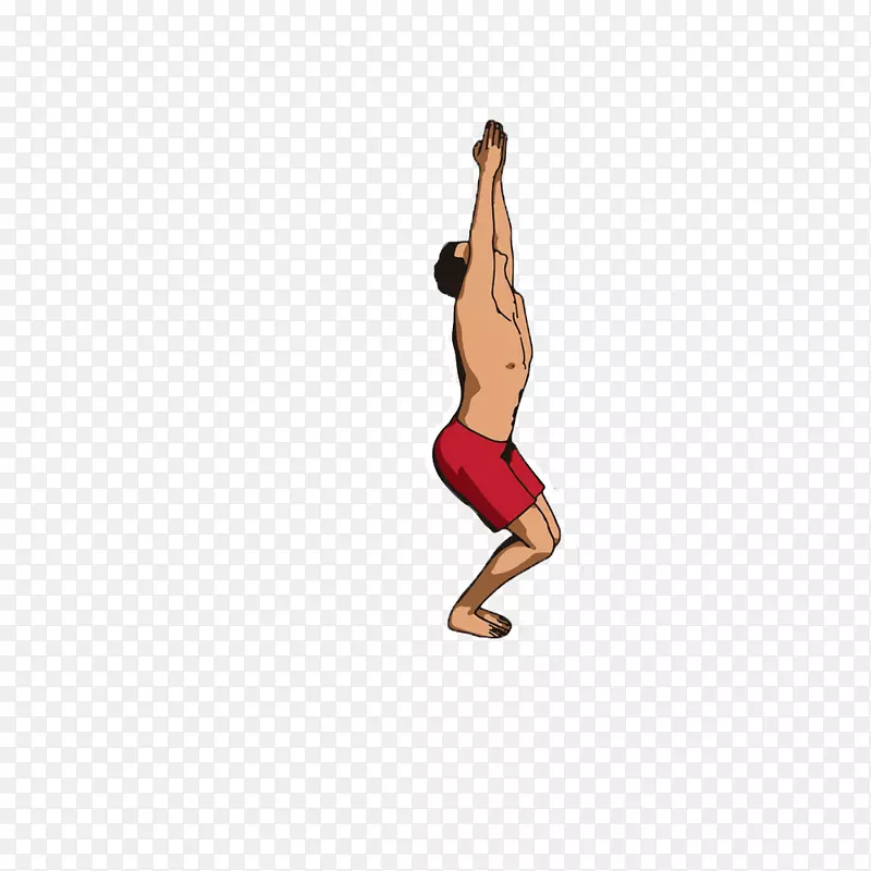 瑜伽设计师健身插图-男子瑜伽