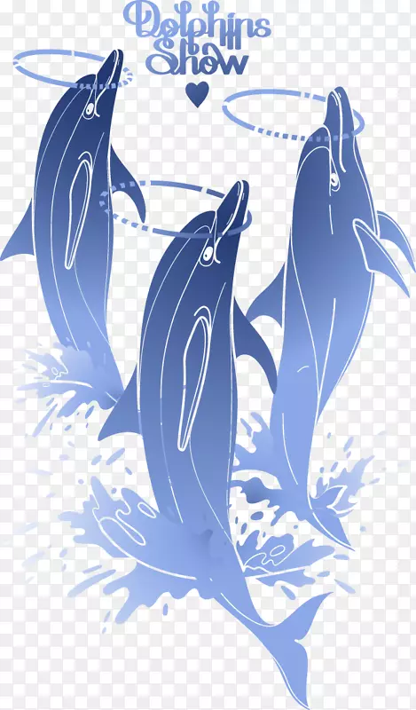 墙上贴花海豚贴纸-海豚海报设计