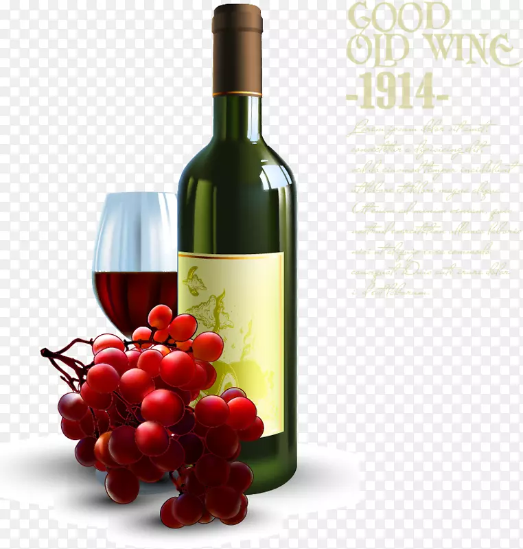 葡萄酒标签葡萄年份.葡萄酒海报