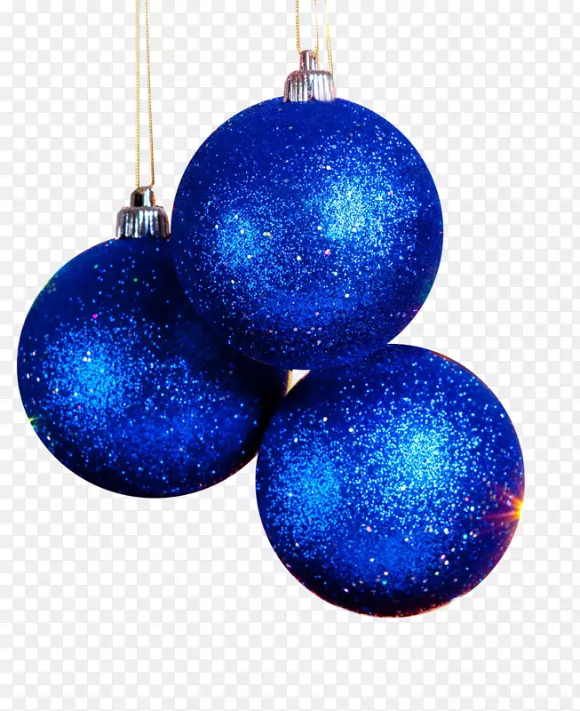 圣诞装饰品圣诞装饰剪贴画-蓝色圣诞雪球