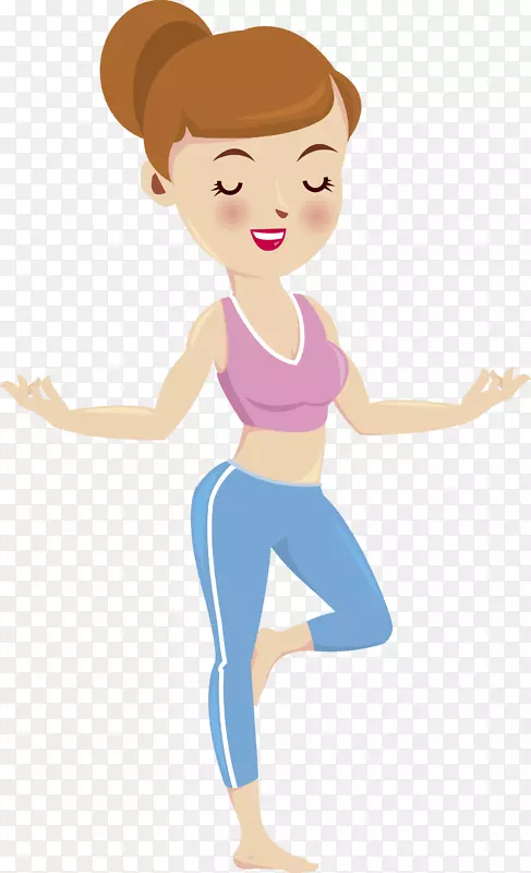 卡通瑜伽健身中心-美丽瑜伽健身插图图片