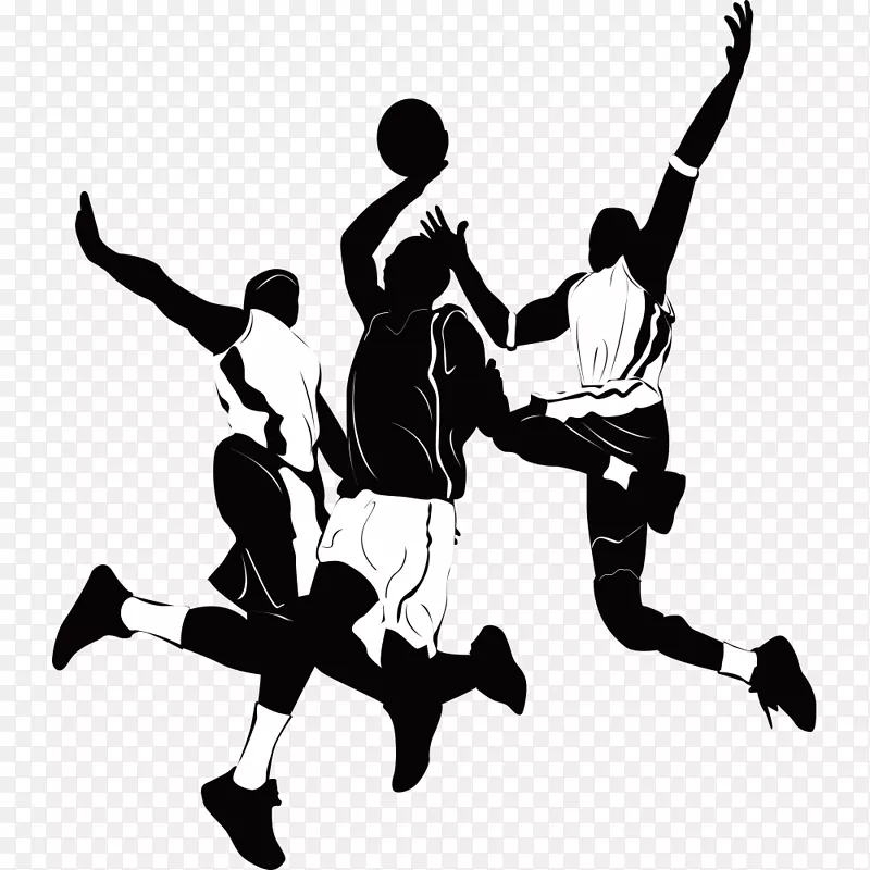 篮球运动员运动轮廓-投影，体育，运动，篮球